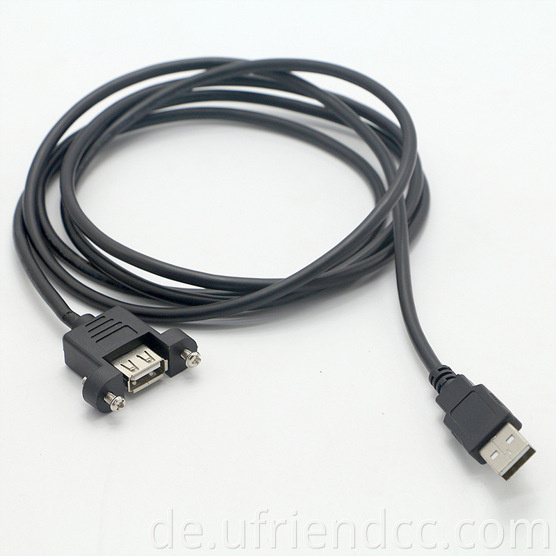 OEM Factory wasserdichte männliche bis weibliche Schraube USB -Plattenmontage Kabel